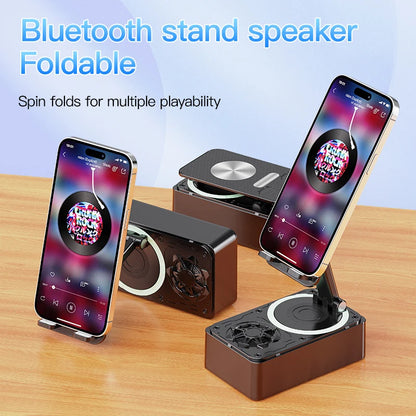 3-in-1 Bluetooth Speaker Power Bank Foldable Wireless Speaker Phone Stand