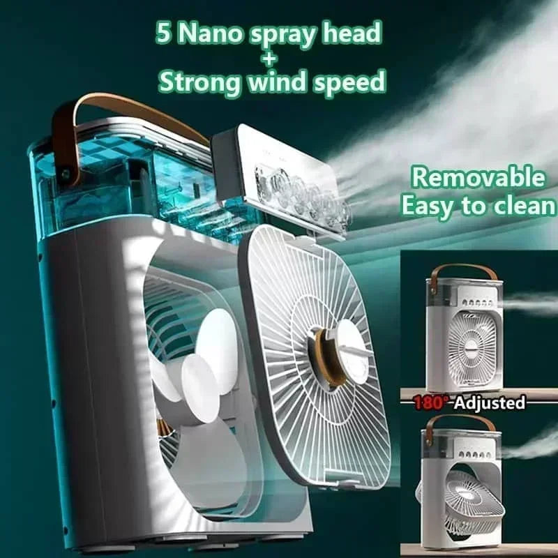 Mini Air Cooler LED Night Light Portable
