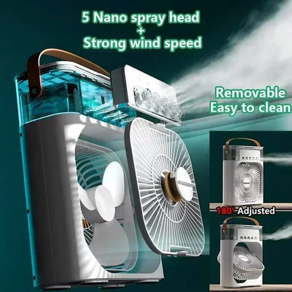 Mini Air Cooler LED Night Light Portable