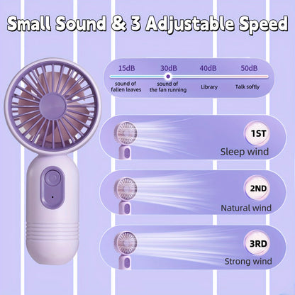 Mini  USB charging  3-speed fan