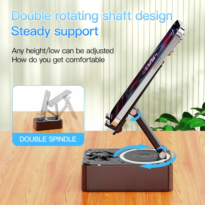 3-in-1 Bluetooth Speaker Power Bank Foldable Wireless Speaker Phone Stand
