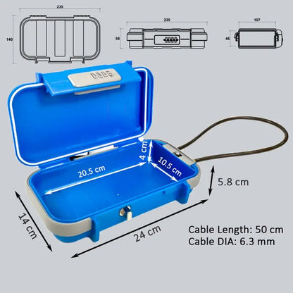 Beach Safe Box 4-digit Combination Lock With Steel Wire