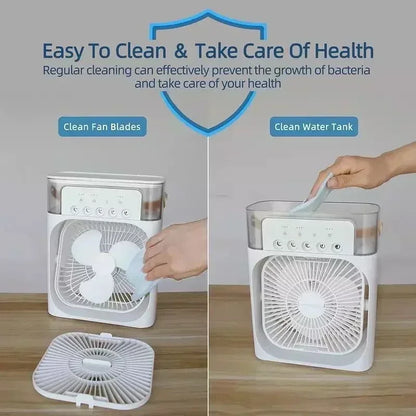 Mini Air Cooler LED Night Light Portable