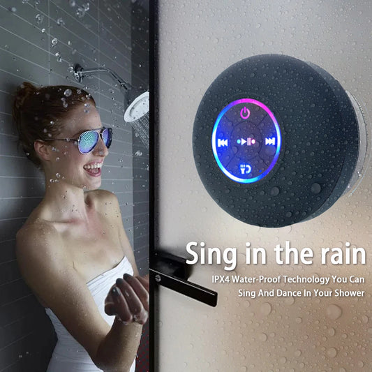 Waterproof Wireless Bluetooth Speaker LED IPX4