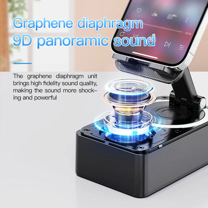 3-in-1 Bluetooth Speaker Power Bank Foldable Wireless Speaker Phone Stand